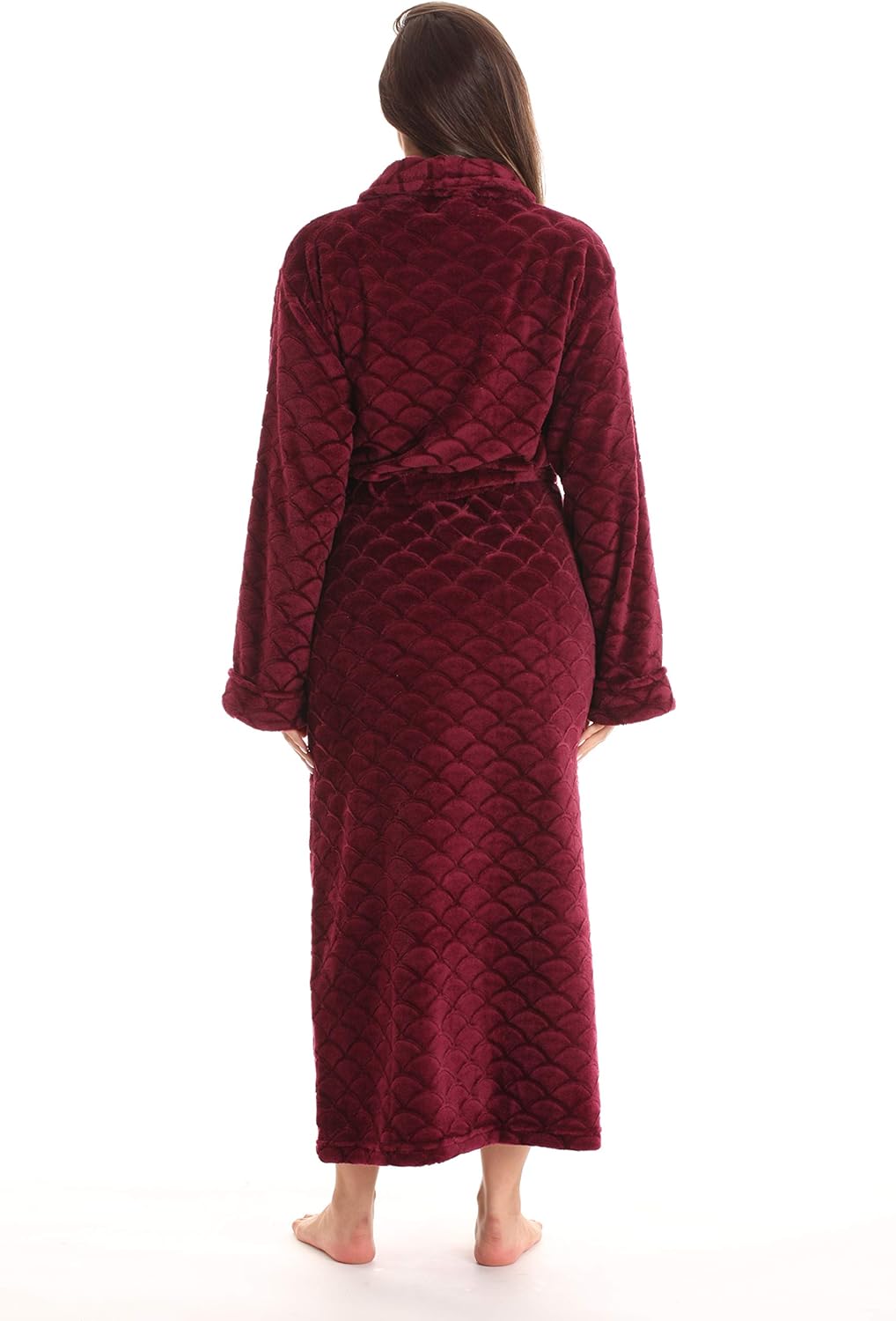 Just Love Velour Kimono Robe Hooded Bath Robes for Women Maxi Length - Image 3