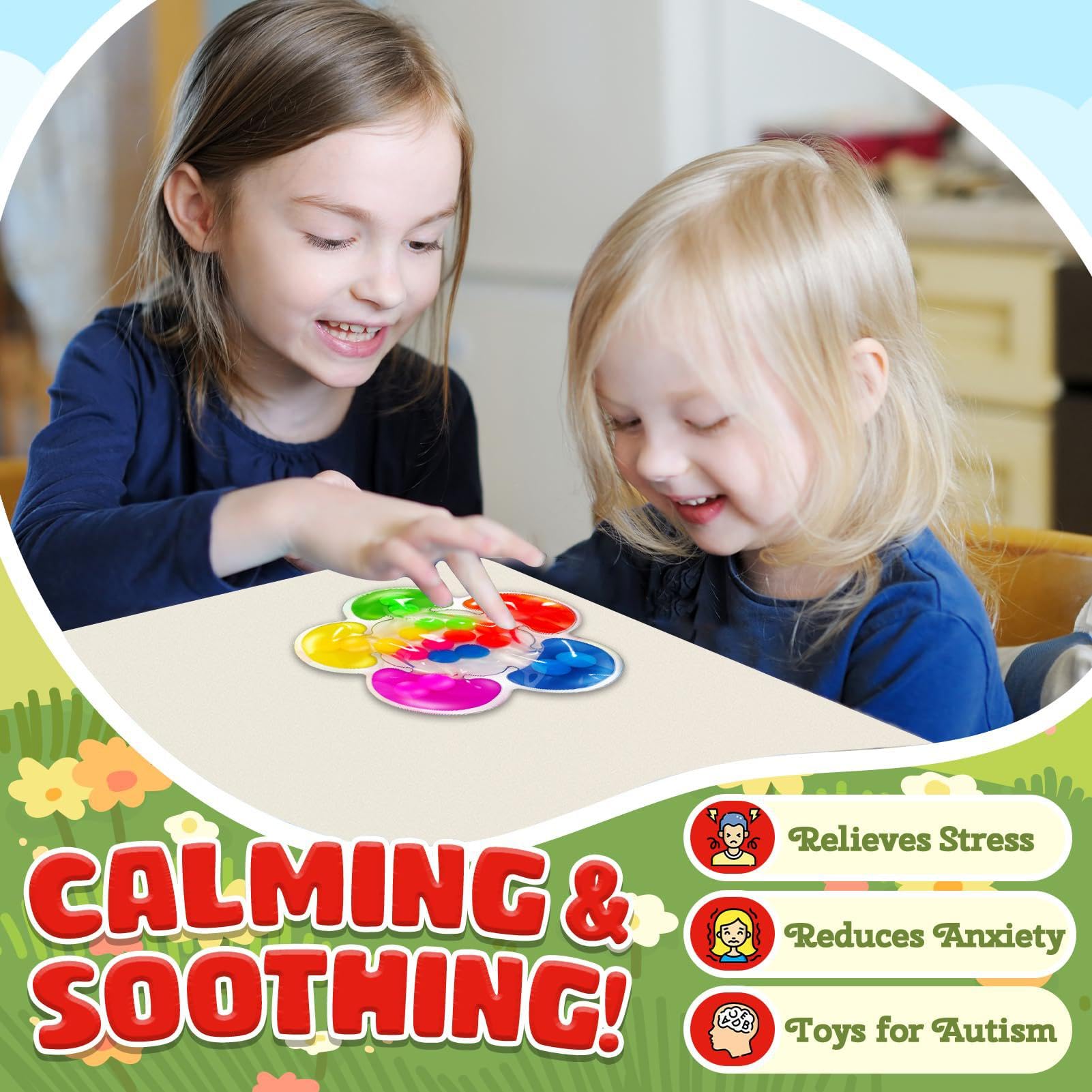 Fine Motor Skills Toys 4-Pack Color Sorting Sensory Toys - Gel-Filled ...