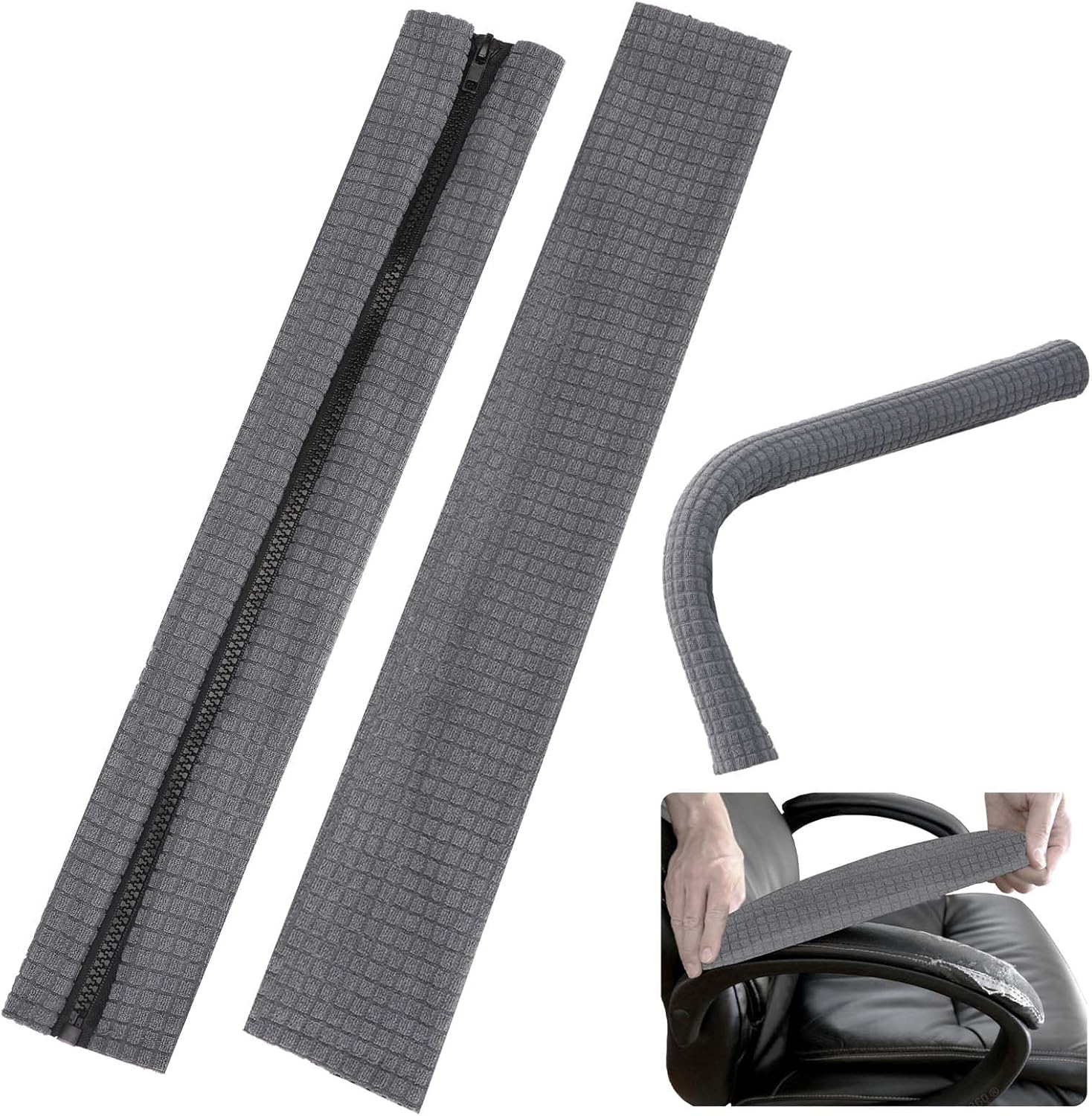 Office Chair Armrest Covers, Zipper Chair Slipcover, Office Removable Arm Rest