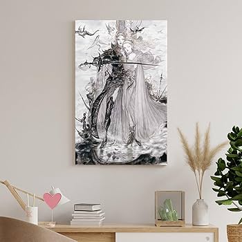 絵画 （4） Amazon.co.jp: Yoshitaka Amano 天野喜孝 ファイナルファンタジー 16