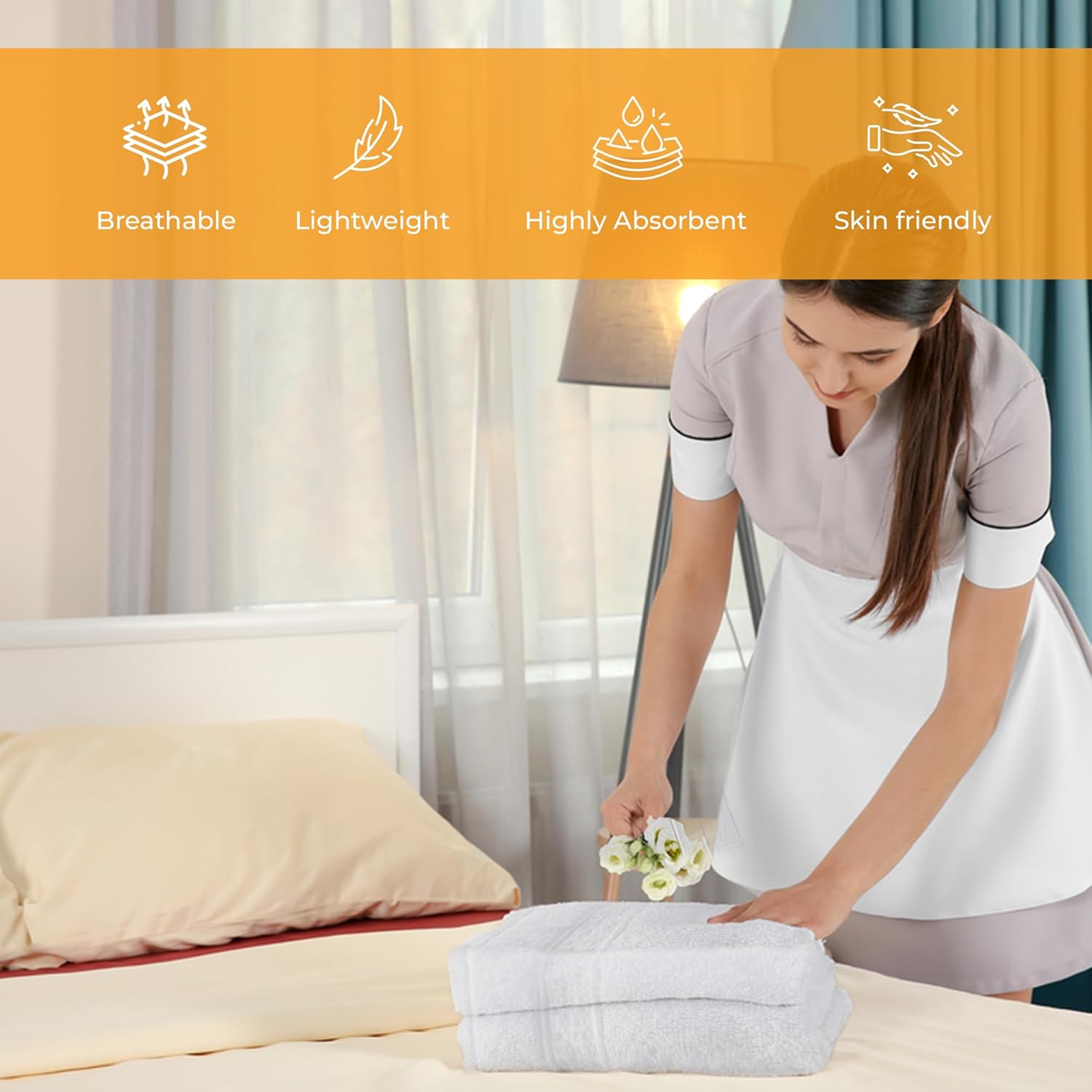 Threads+ 100% Cotton Hand Towels – Super Soft & Absorbent, 16x28, 600 GSM, Hotel & Spa, Quality for Bathroom, Kitchen or Guests (15-Pack, White) Brand: Threads Plus