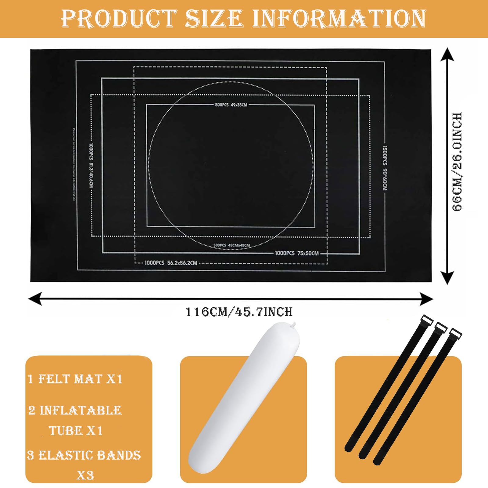 Jigsaw Mat, Puzzle Roll Jigsaw Storage Felt Mat, Portable Puzzle Mat, Puzzle Mats for Jigsaws 1500, Jigsaw Board Foldable - Image 2