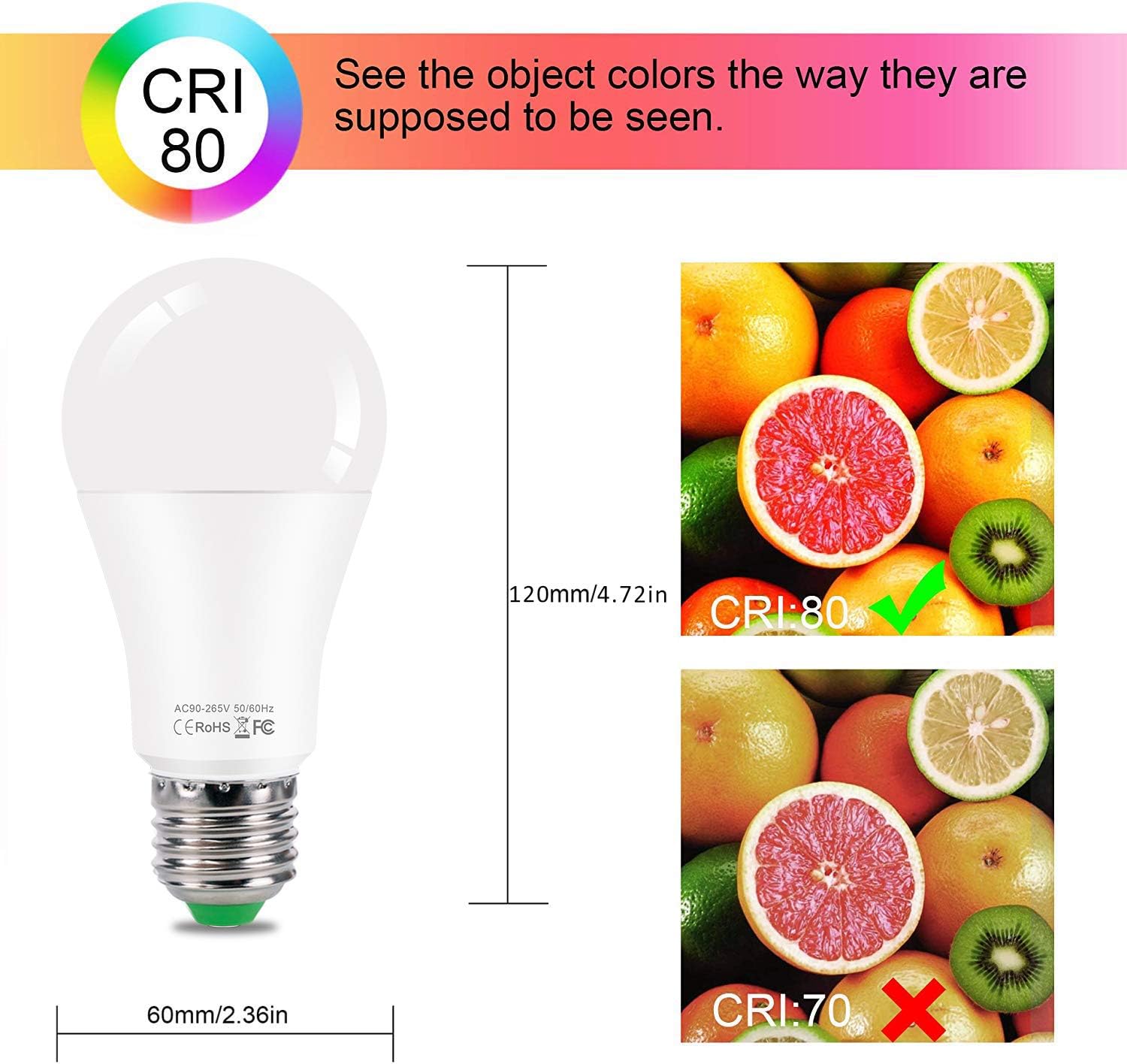 Exclusive Discount 90% Price LED Color Changing Light Bulb with Remote Control,10W E26 RGB+Daylight White LED Bulbs Dimmable with Memory Function,Ideal Lighting for Home Decoration,Stage,Bar,Party,2-Pack