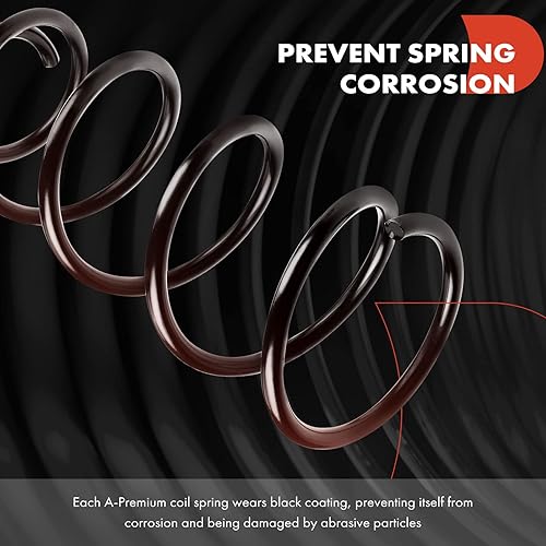 Miniatura 3 de A-Premium Juego de 2 resortes helicoidales de suspensión trasera compatibles con Nissan Altima 2007-2013, lado del conductor y del pasajero,