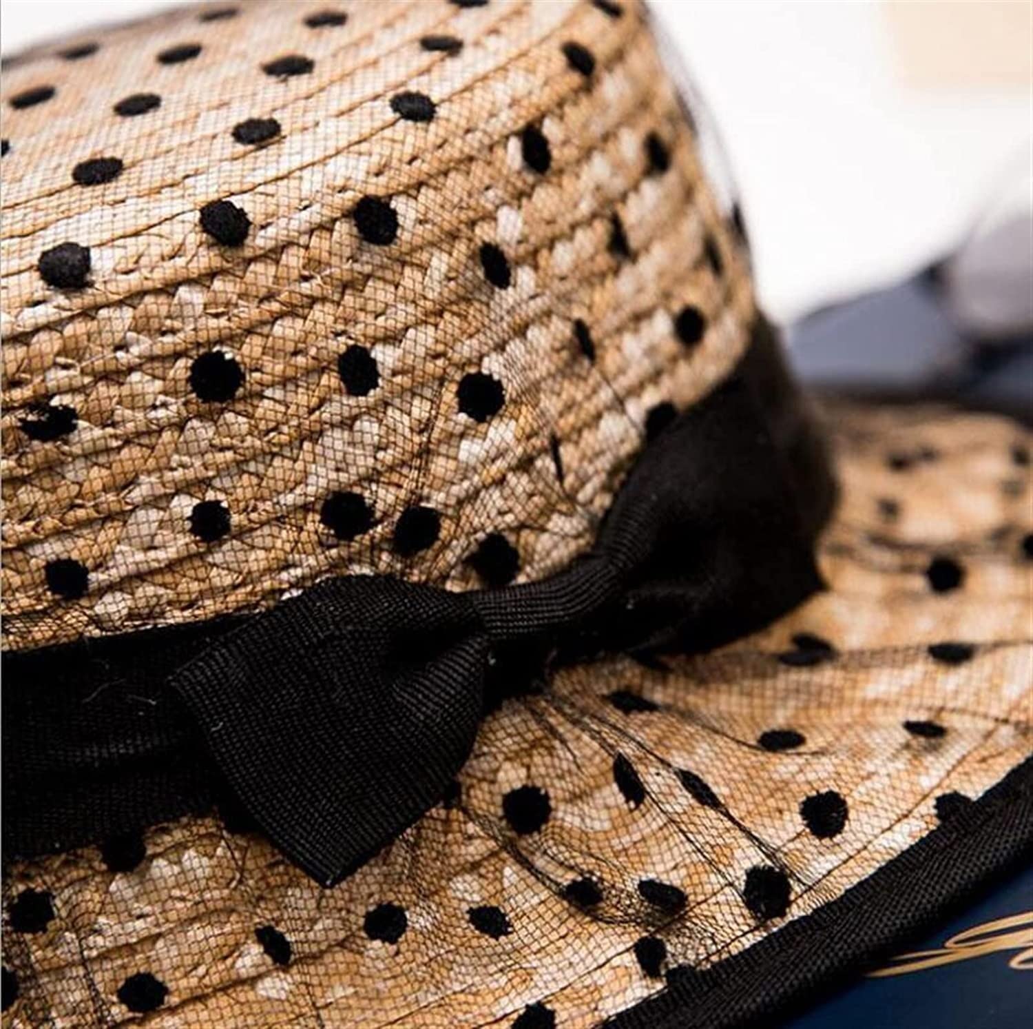 Accessorio Capelli Cappello Da Sole In Pizzo Bowknot Di Paglia Donna A Tesa Larga Spiaggia Estivo Casual Interno Ed Esterno