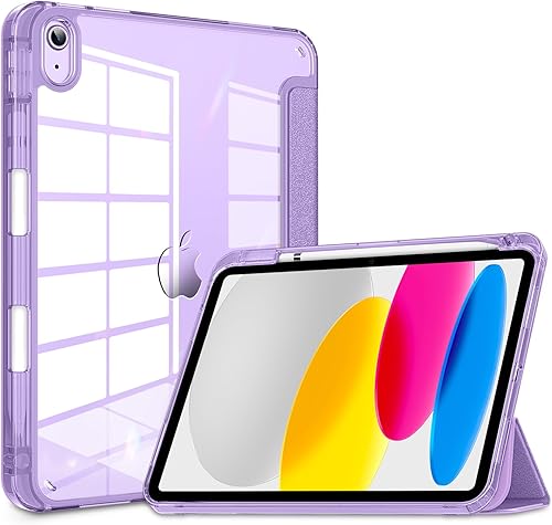 Miniatura 9 de VIKESI - Funda para iPad (A16) 11 pulgadas 2025 y iPad 10ª generación 10.9 pulgadas 2022, con parte trasera transparente y marco de TPU a prueba