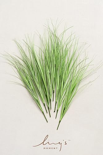 Miniatura 4 de Ling's Moment Ramas de plantas artificiales de 2.3 pies, 8 piezas de hierba de trigo falso, tallos de vegetación sintética de tacto real para arco y