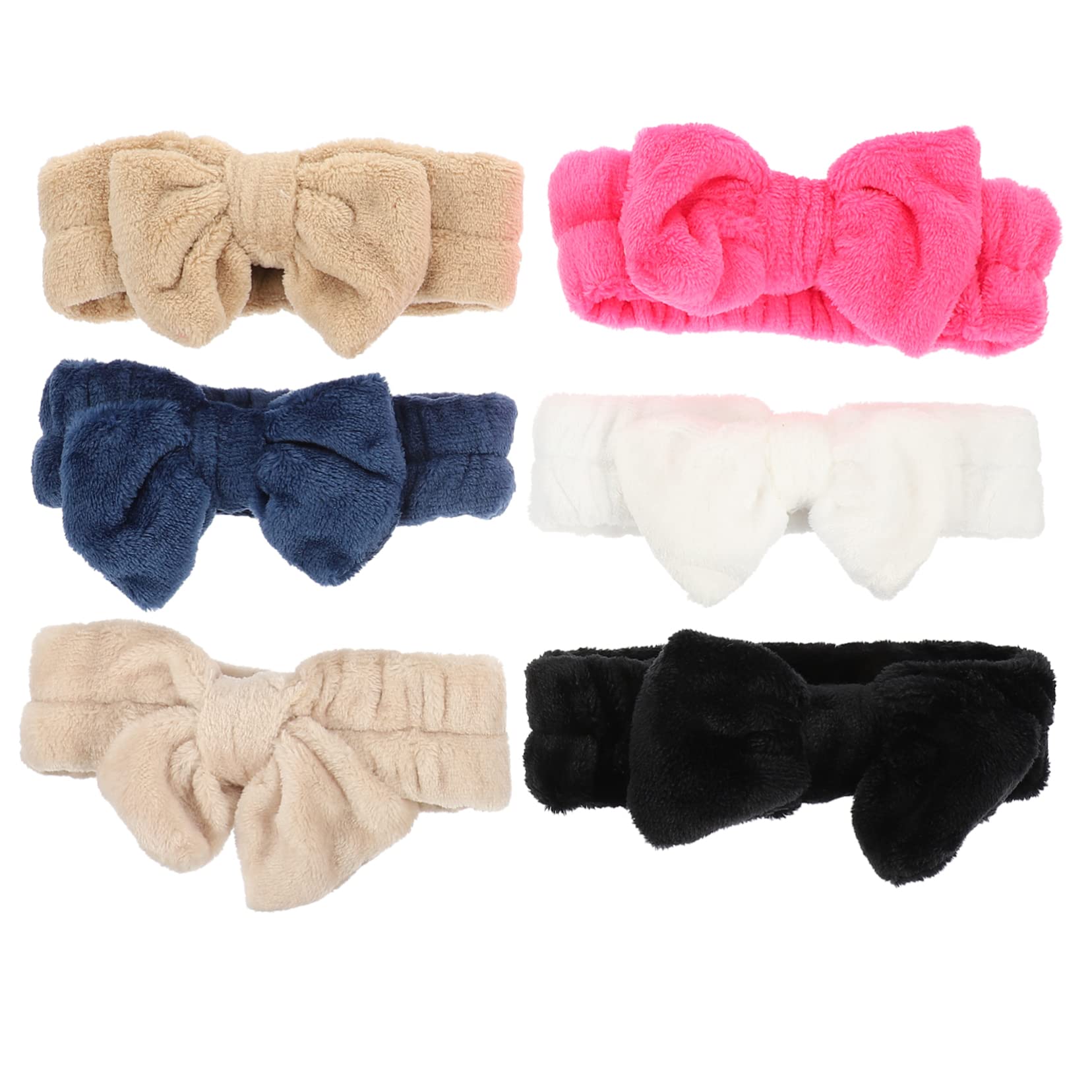 Healeved 2 Set Di Fasce Per La Della Pelle Fasce Per Il Trucco Fasce Per Il Lavaggio Del Viso Fasce Per La Testa in Pile Di Corallo Per Donne 6 Pezzi * 2