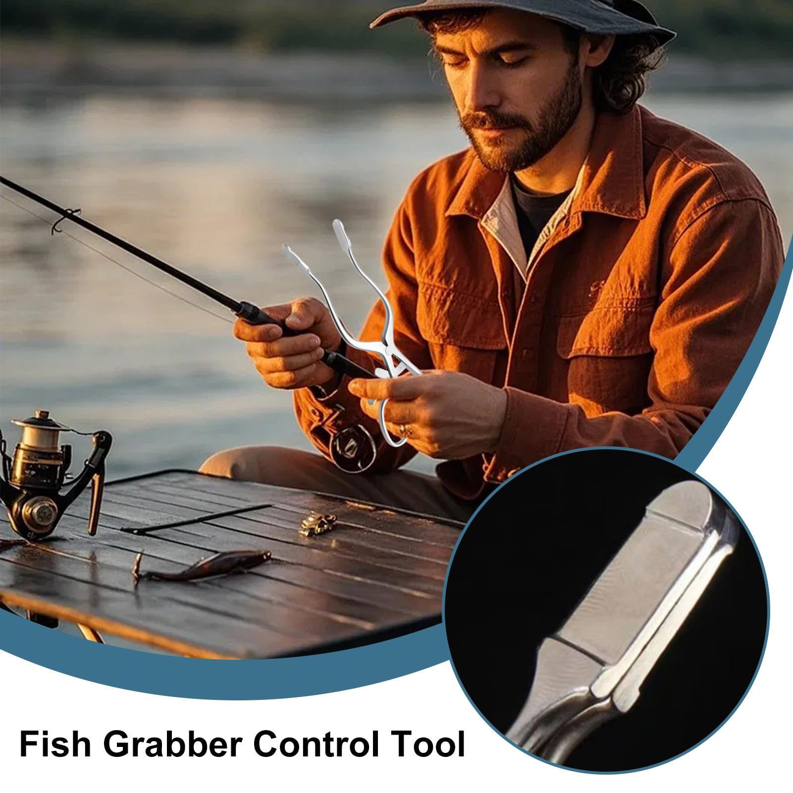Pinza De Labios De Pescado | Herramienta De Pesca Ligera Multifuncional, Diseño Durable Y Fácil De Agarrar | Ideal Para Uso En Agua Dulce Y Salada – Muelle Perfecto, Lagos, Corrientes, Aguas Pocas