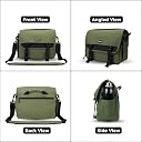 CarryPro Shockproof Camera Bag for DSLR/SLR - Water-Resistant Camera Sling Bag with Padded Compartment for Drone & Tripod, Multiple Pockets & Quick Release Buckles, 10L fits 14inch Laptop, Green gallery image