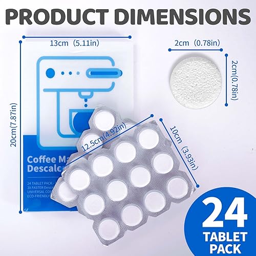 Miniatura 3 de Tabletas descalcificadoras de café, limpiador universal de 24 unidades para Keurig, Nespresso, solución descalcificante para todas las cafeteras de