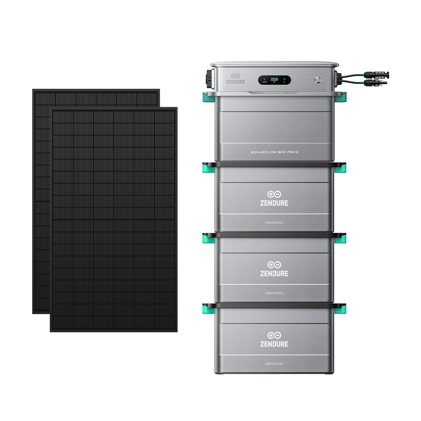 Zendure SF800 Pro 2 Balkonkraftwerk + 3 AB2000L Akkus + 2 450W Solarpanels