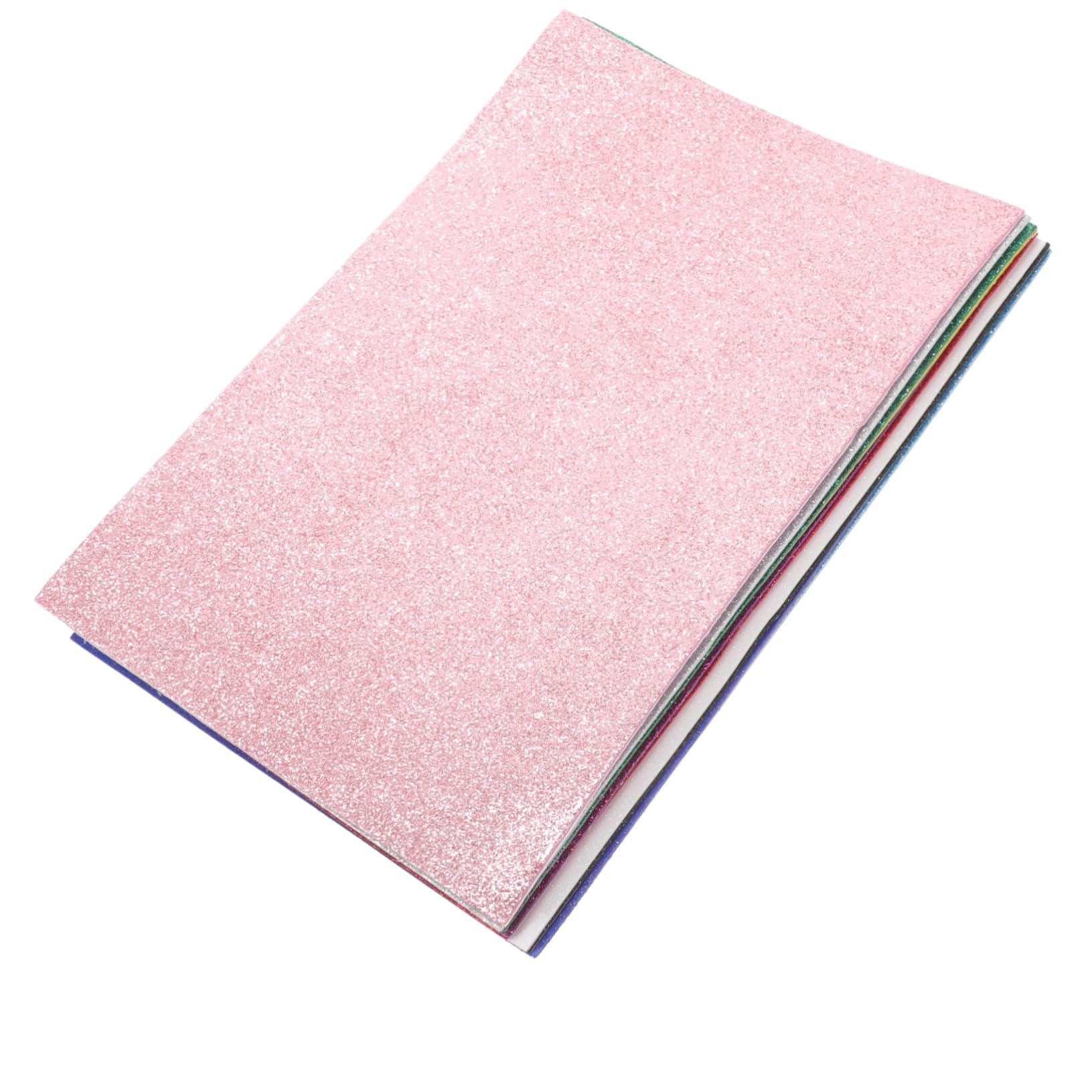 Lurrose 5 Sätze Farbiges Schwammpapier Craft Foam Schaumstoffplatte Selbstklebend Glitzerschaumpapiere Bastelbedarf Für Kunsthandwerk DIY Handgefertigte Materialien Colorful 10 Blätter * 5