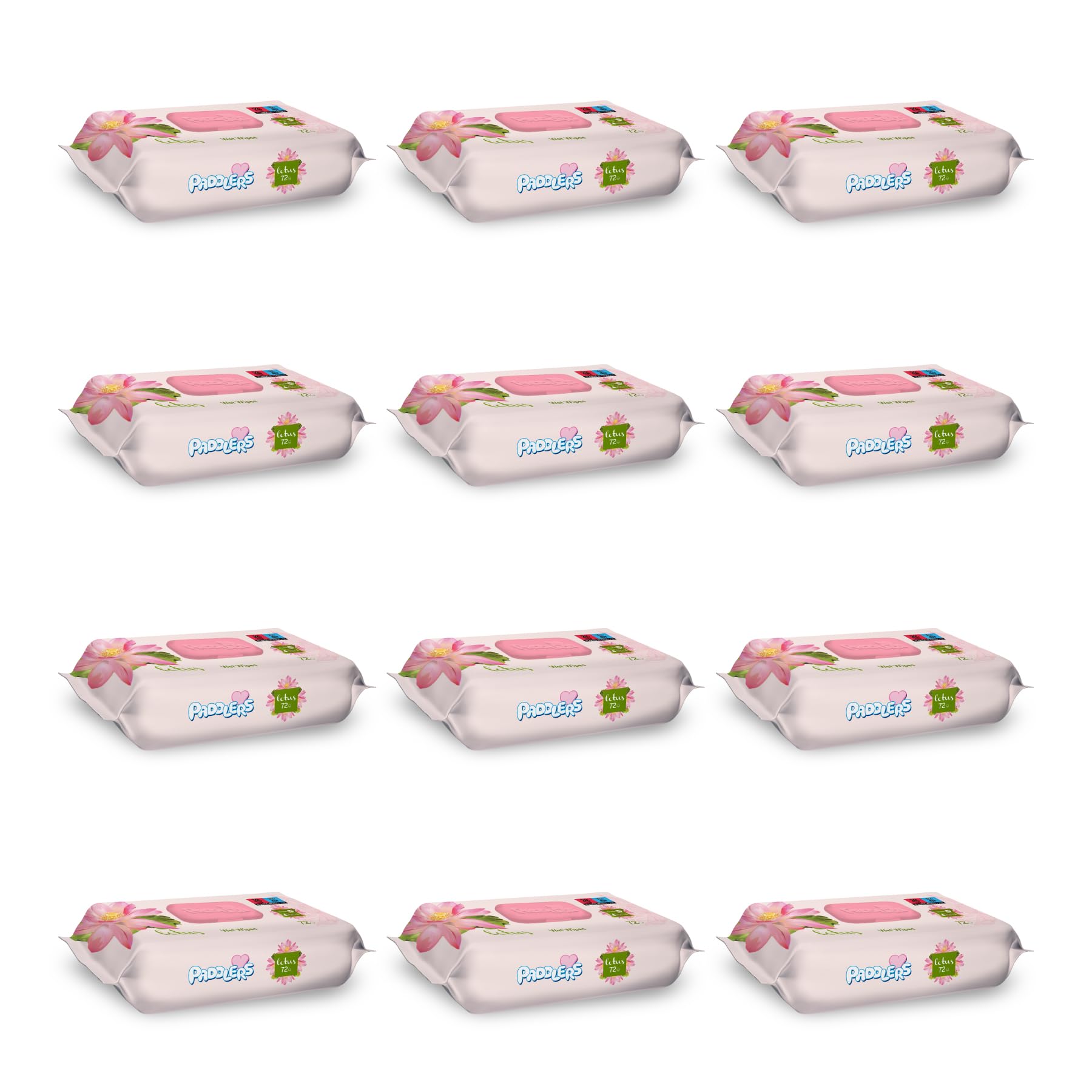 Paddlers Lotus Çiçeği Kokulu Islak Mendil 864 Yaprak (12x72) – Koli