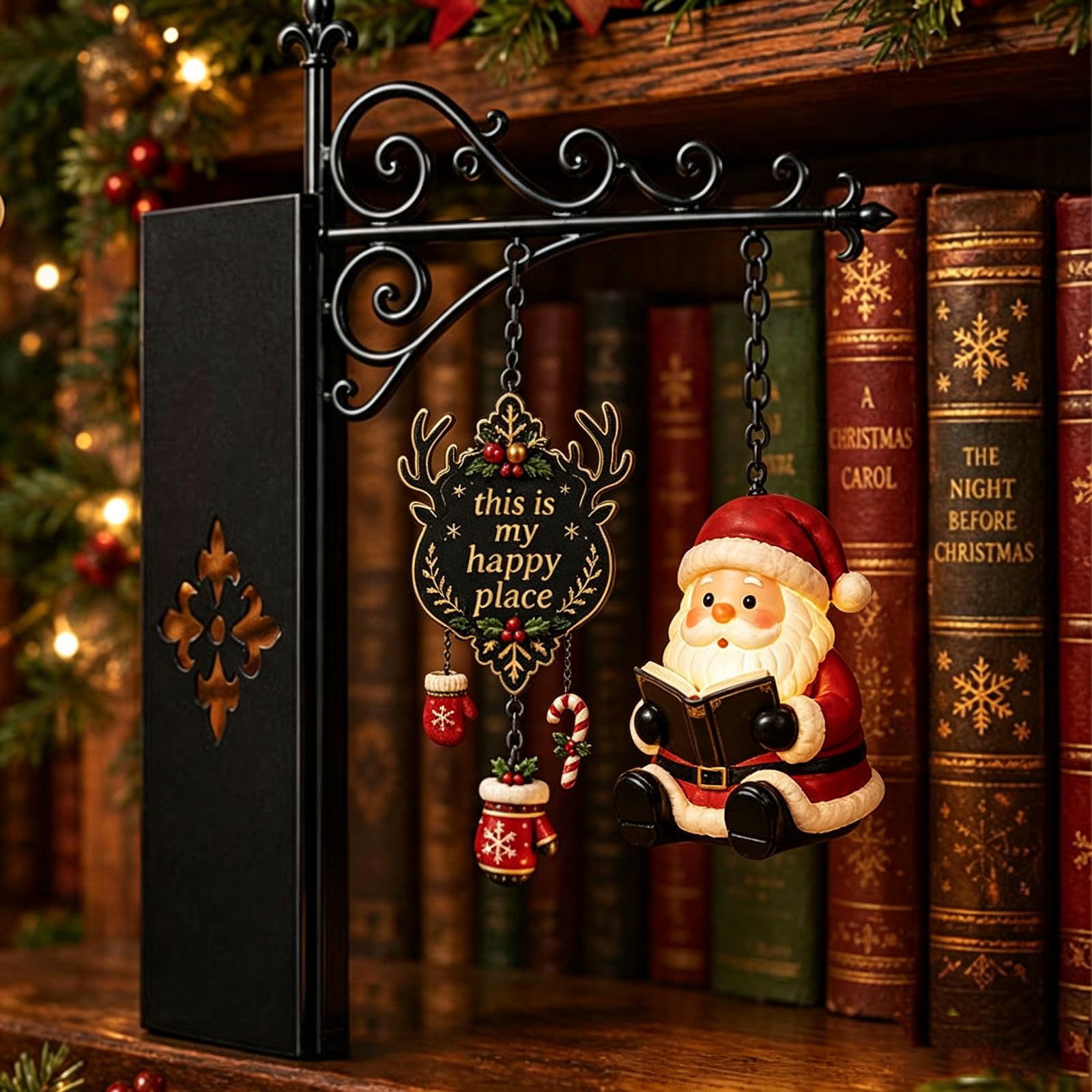 Library Lantern Mini Bookshelf Lamp-Christmas Decorative Bookshelf Lighting