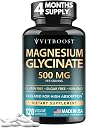 VITBOOST Magnesium Glycinate 500mg - High Absorption Chelated Supplement - Supports Sleep, Muscle Recovery & Heart Health - Non-GMO, Vegan - 120 Capsules - Made in USA