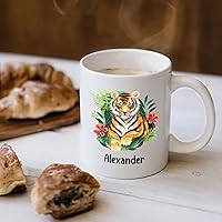 Vista 56 de Taza de café personalizada con diseño de mariposa de arte de origami, regalo para cumpleaños de amigo, compañero de trabajo, taza de cerámica blanca