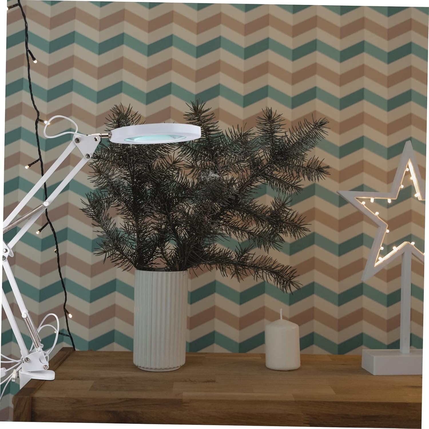 Led Magnifying Glass Table Lamp USB Desk Light Rotatable for Reading Work Crafts Welding