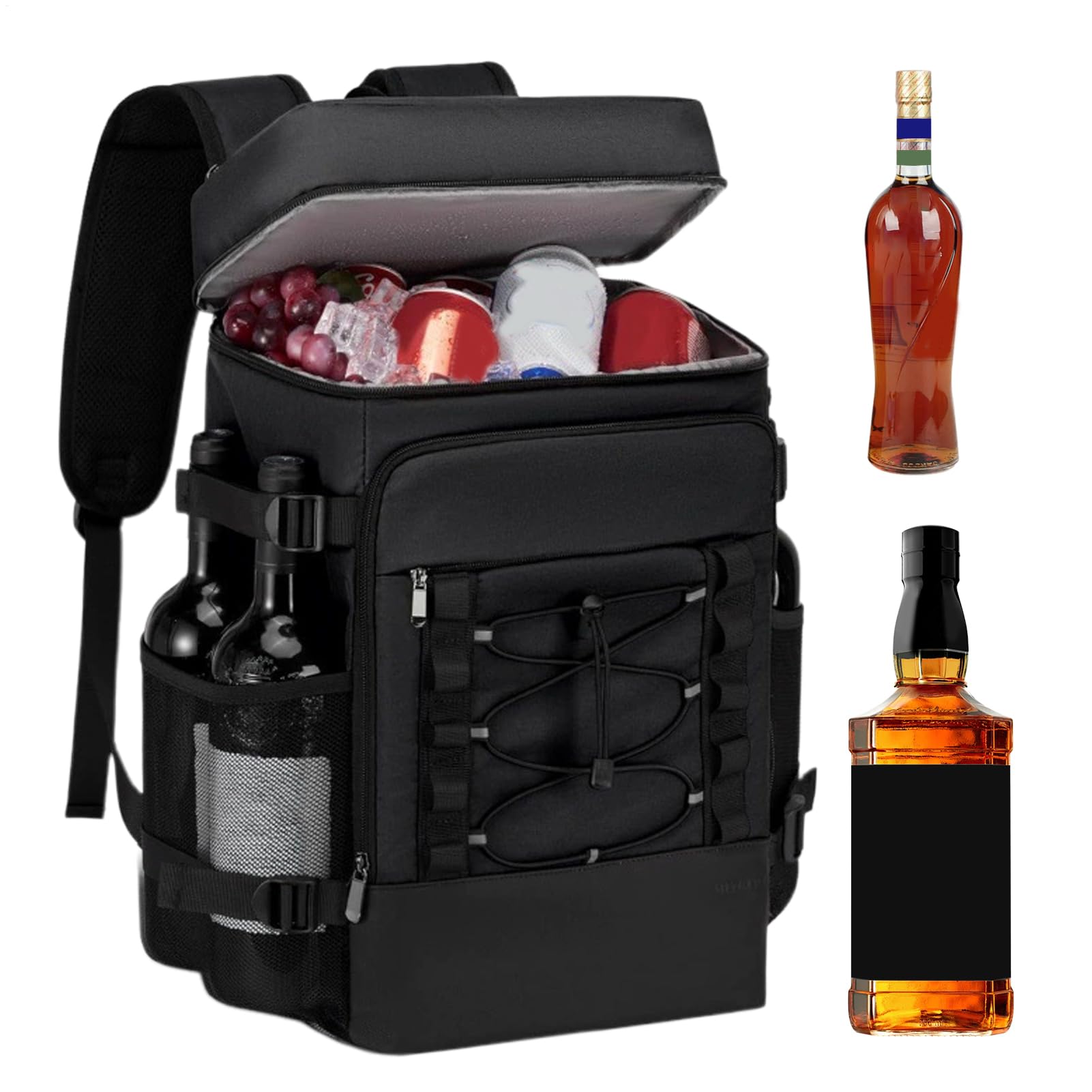 Plecak Cooler, Ice Chest Backpack, miękka torba chłodząca, duża pojemność, szczelna podszewka, wygodne paski, wielokrotnego użytku, lekkie przechowywanie, idealny na kemping, plażę, wędrówki