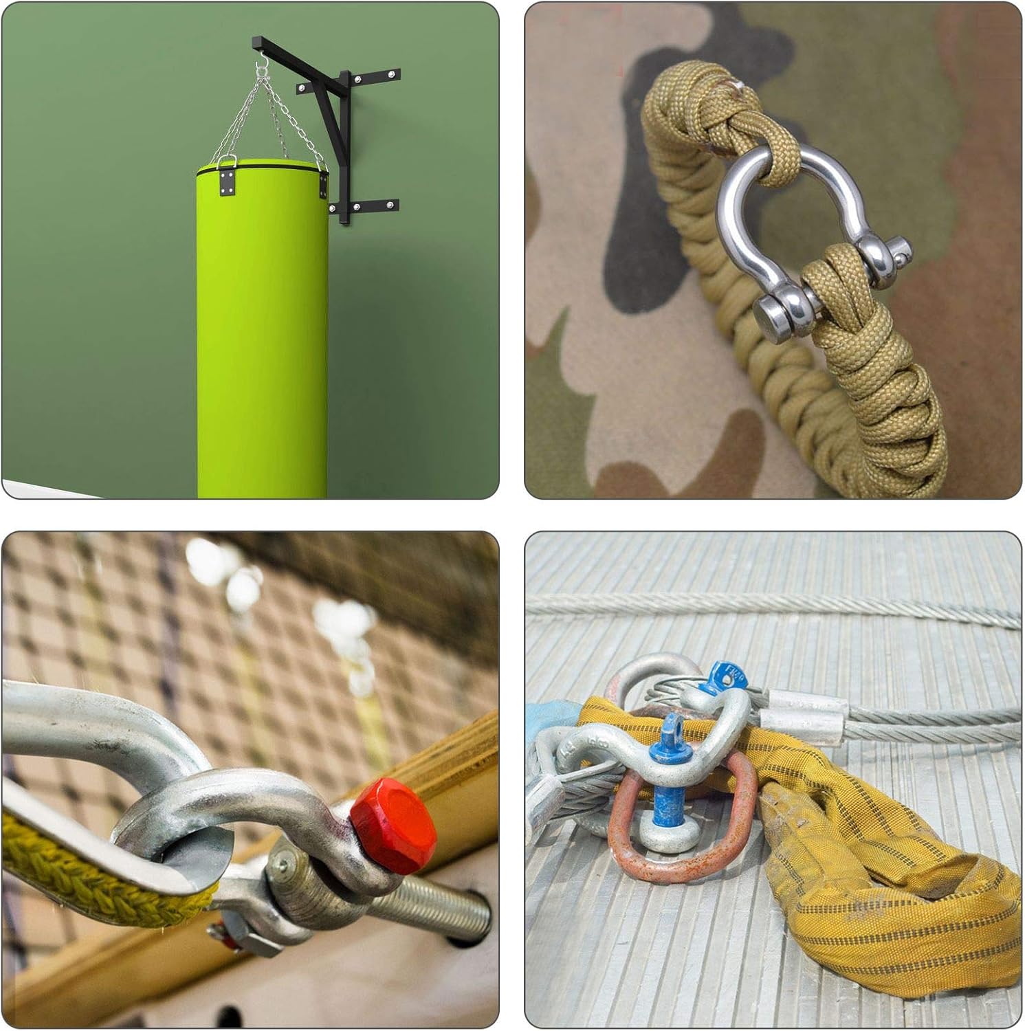 10 PCS Clevis Shackle 3/8 Anchor Shackle Stainless Steel M10 Screw Shackles 3/8 Inch Chain Shackles Heavy Duty Screw Pin Shackle for Anchor, Towing, Off Road Recovery - Image 7