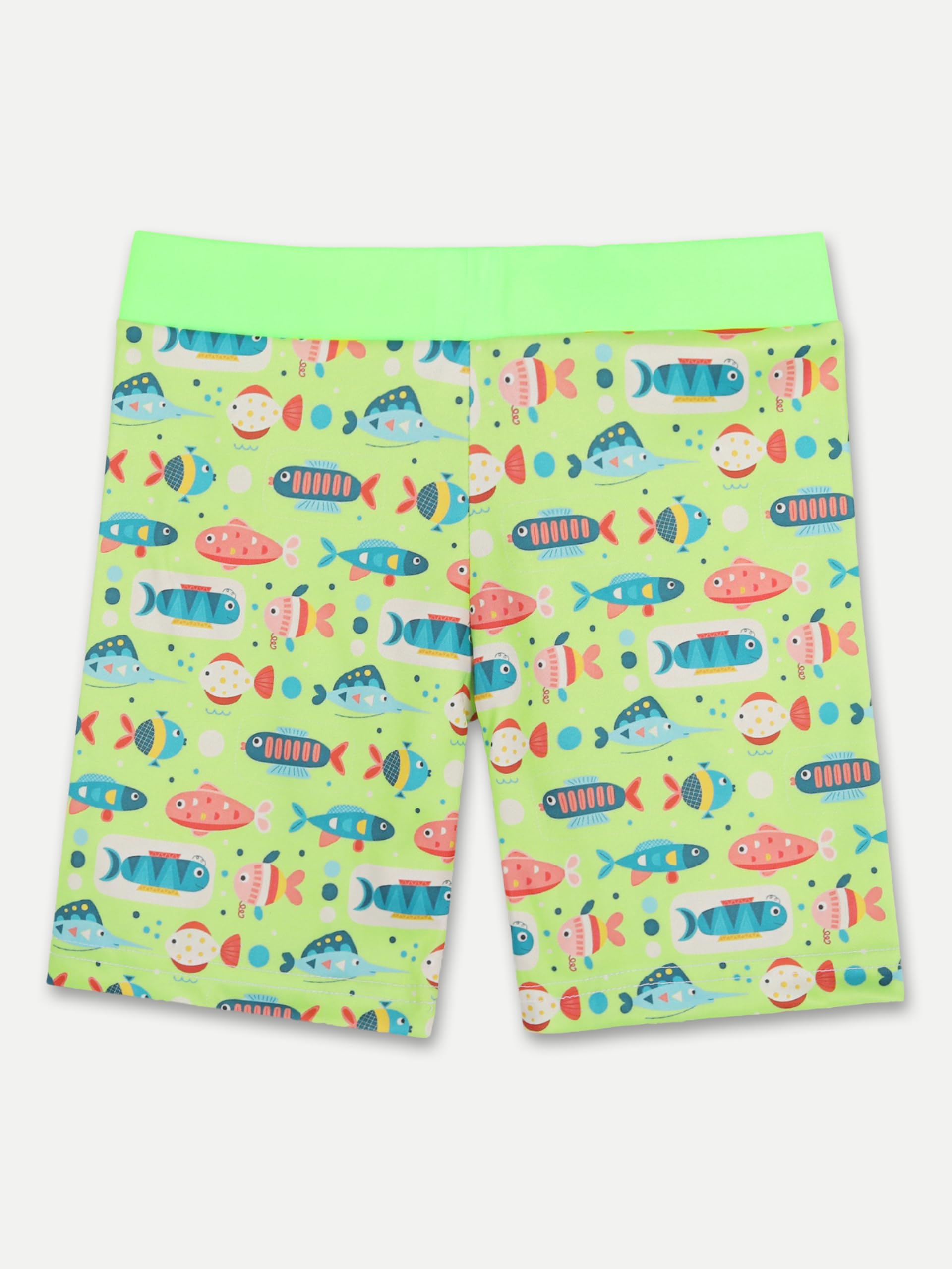 Aqua Holic 1 Spandex Boy's Brief/Shorts | Stylish & Comfortable, Attractive Design, Multi-Purpose, Long-Lasting | Ideal for Casual Outing -Fish(Green) 6-7