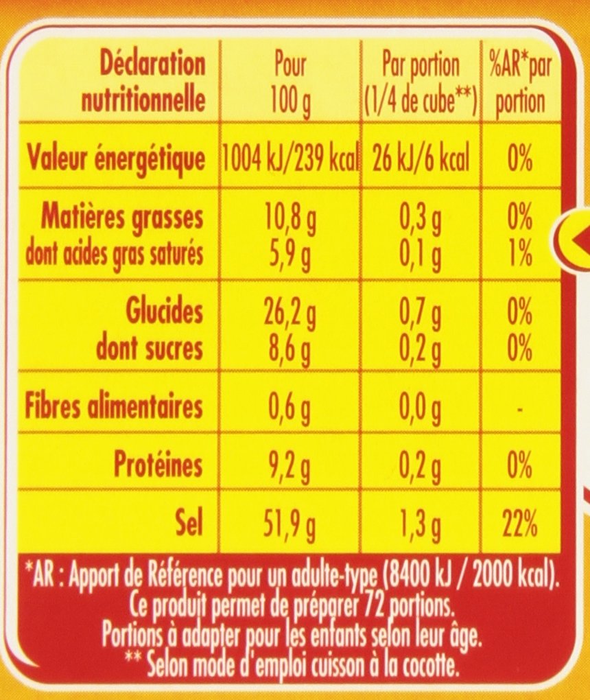 Maggi Assaisonnement Volaille Bouillon KUB 180 g