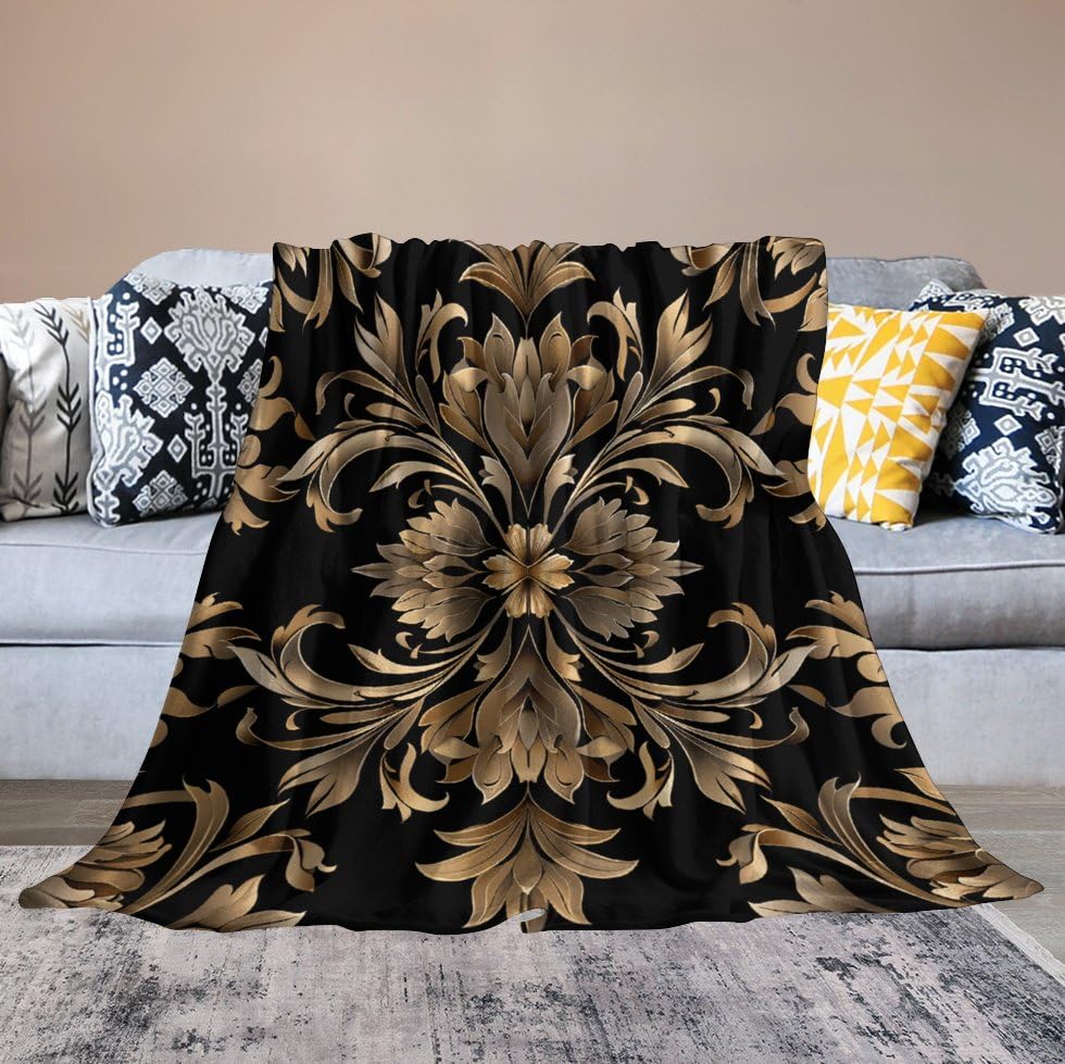 Couverture flanelle douce fleurie pour vos soirées cocooning au salon