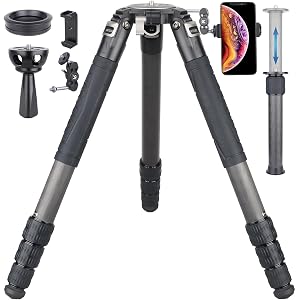82 Carbon Fiber Bowl Tripod Heavy Duty Camera Tripod with 75mm Bowl and Adapter 10 Layers Carbon Fiber