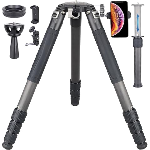 82 Carbon Fiber Bowl Tripod Heavy Duty Camera Tripod with 75mm Bowl and Adapter 10 Layers Carbon Fiber