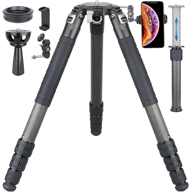 82 Carbon Fiber Bowl Tripod Heavy Duty Camera Tripod with 75mm Bowl and Adapter 10 Layers Carbon Fiber