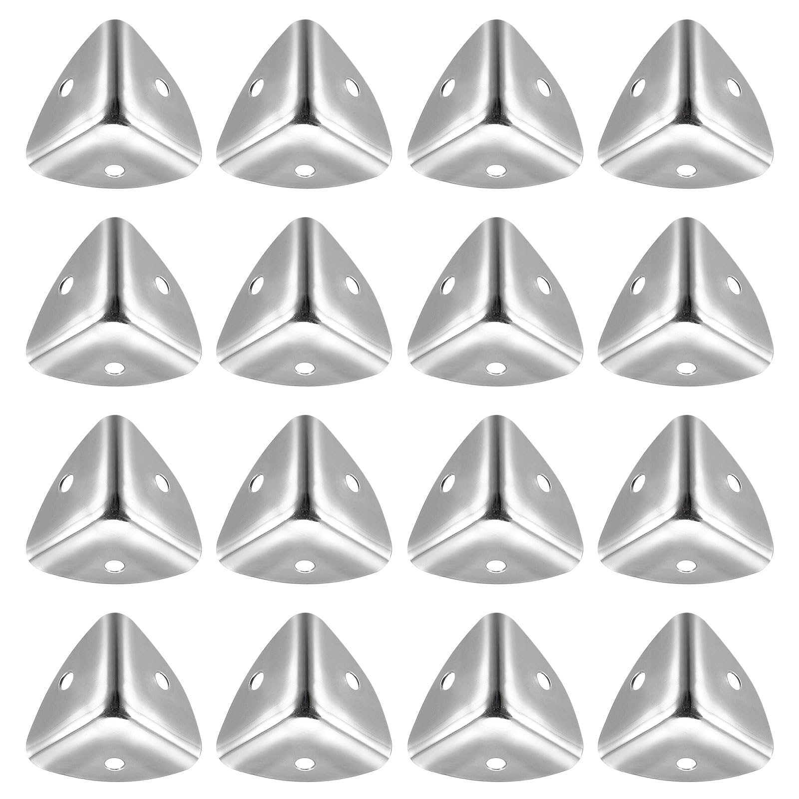 TA-VIGOR 16Pcs Metal Corner Protectors, 25 x 25 x 25mm Edge Guard Decorative Corner Bracket