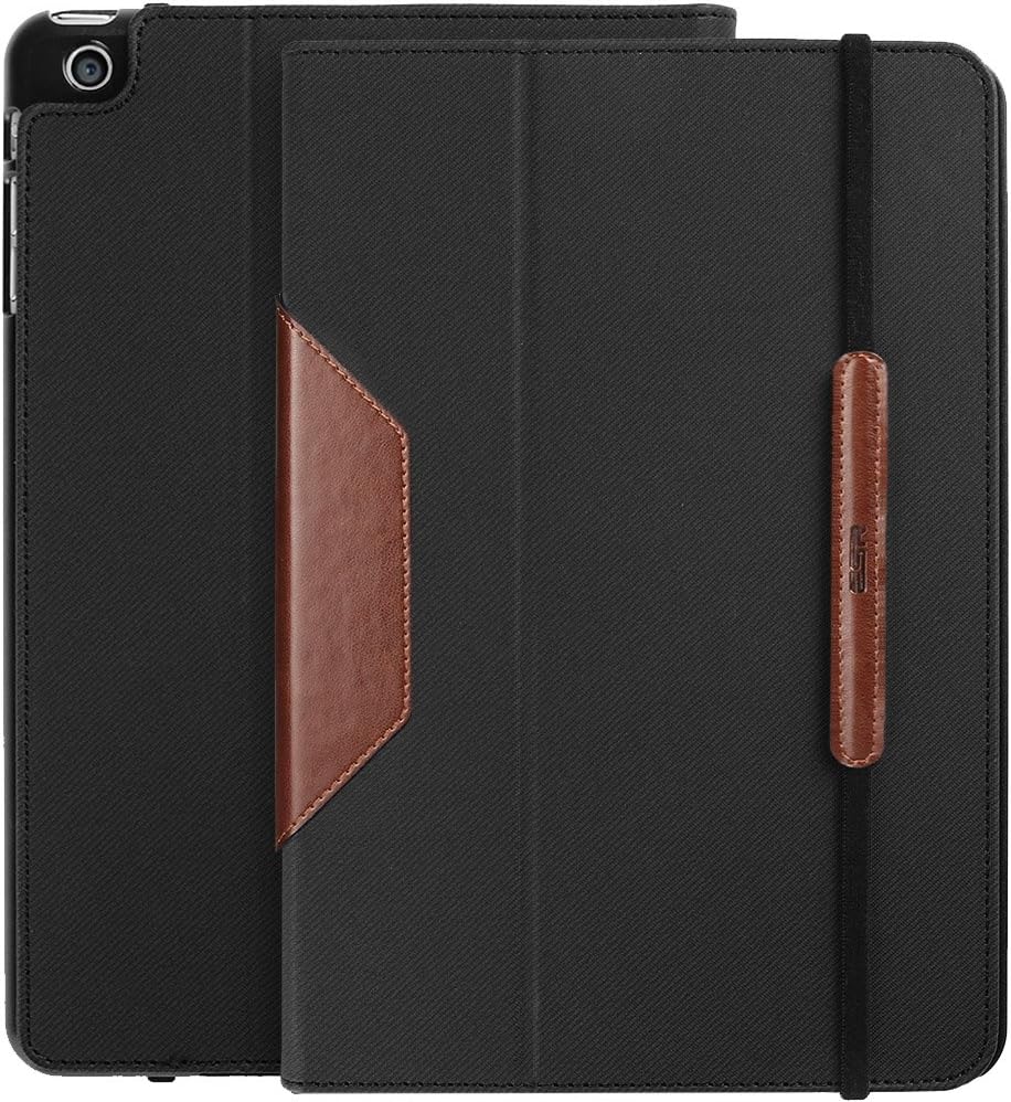 iPad Mini Case, ESR Folio Stand Case Cover with Elastic Strap and Auto Wake Up/Sleep Function [Business Style Case] for iPad Mini 3 / iPad Mini 2 / iPad Mini (Brown)