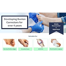 Caretras 2-Pack Bunion Corrector for Women & Men, Orthopedic Bunion Splint for Hallux Valgus Pain Relief, Big Toe Separator, Adjustable Day/Night Support, Comfortable Hammer Toe Straightener