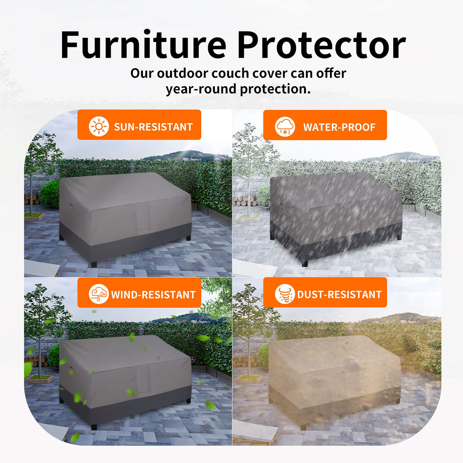 Easy-Going Copertura impermeabile per divanetto da esterni, resistente, 228