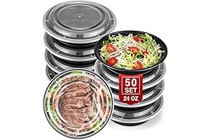 50 Sets Meal Prep Containers with Lids 24oz