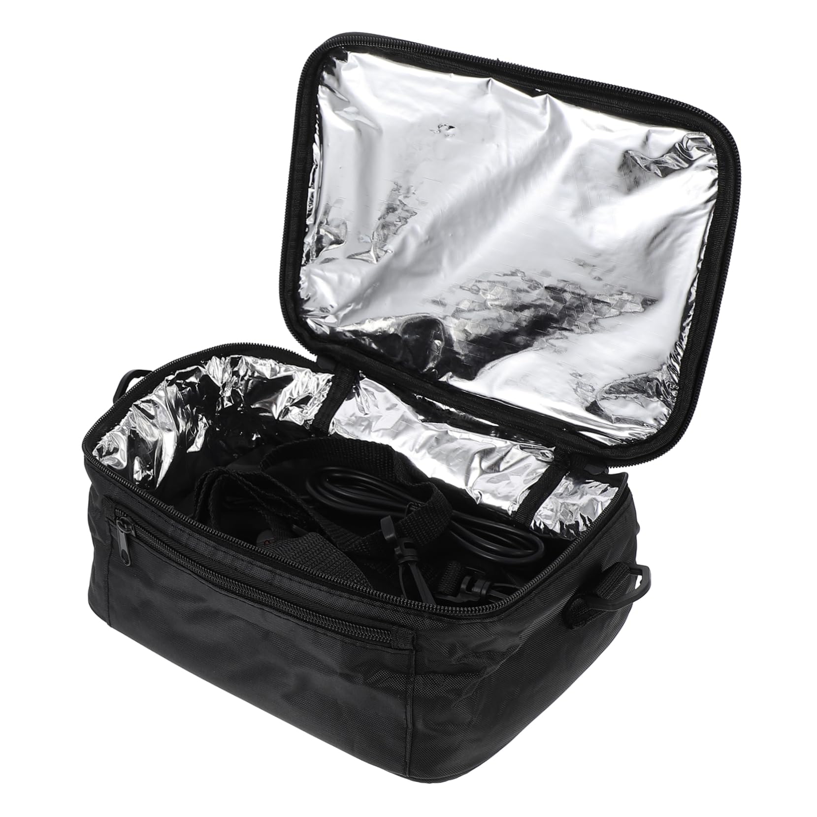LABRIMP 12v Auto Speisenwärmer Lunch Tasche Isolierte Essenstasche aus Oxford Stoff und Abs mit Tragbar Funktion für Gemüse und Reste Beim Reisen im Auto