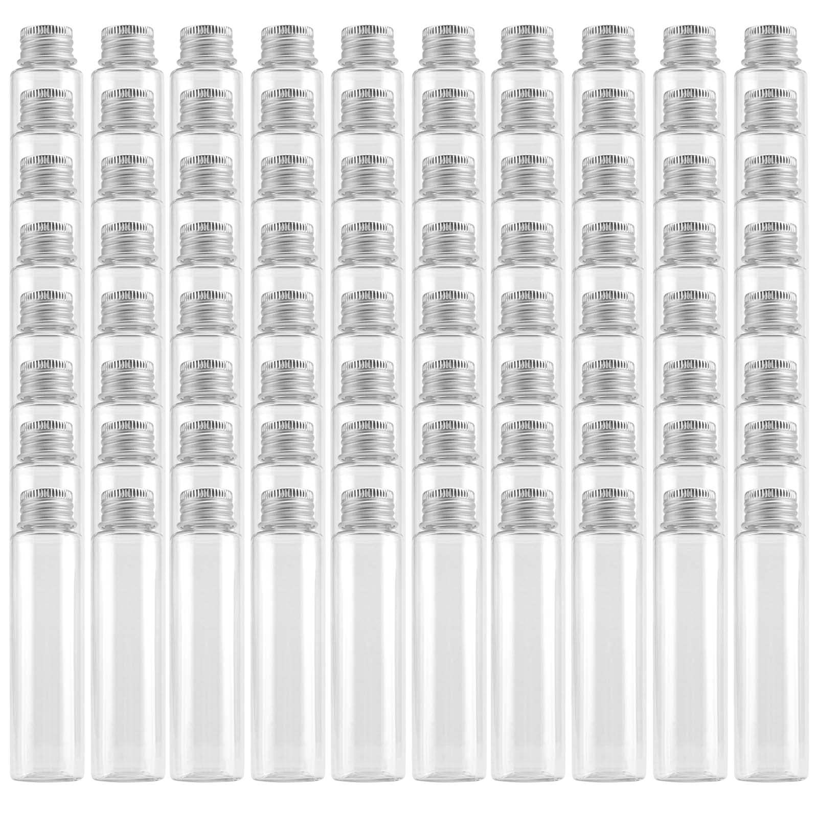 80 PCS 50ml Plastic Test Tubes, Clear Salt Tubes, Good Seal Test Tubes Containers with Screw Lip for Sampling, Planting and Storing