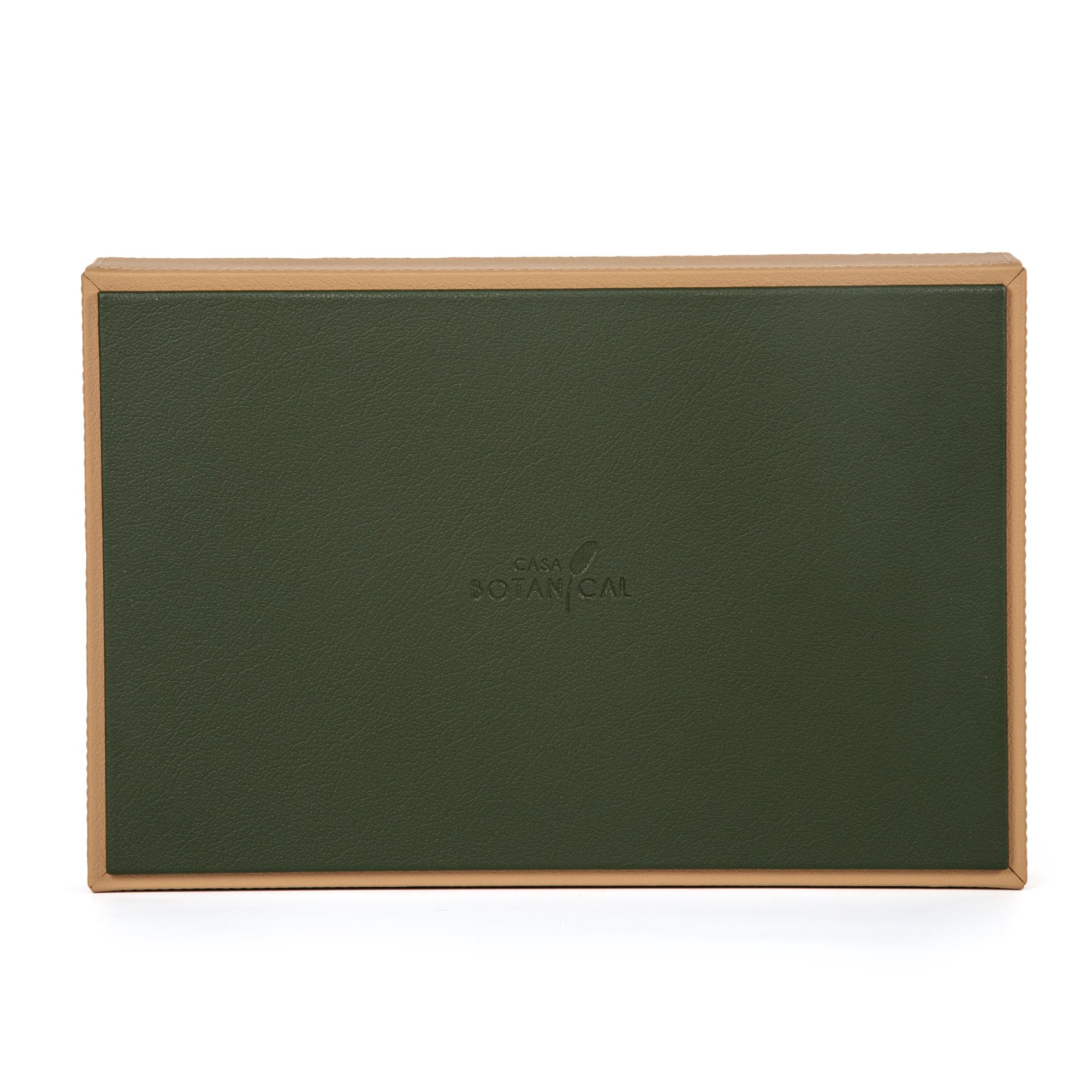 CASA BOTANICAL Desk Leather Organizer Tray with 3 Compartments Stylish | Perfect For Jwelry Organizer, Office, Study, Table, Bedside Tray, Cosmetic, and Decoration | Multi-Functional Storage Beige 4