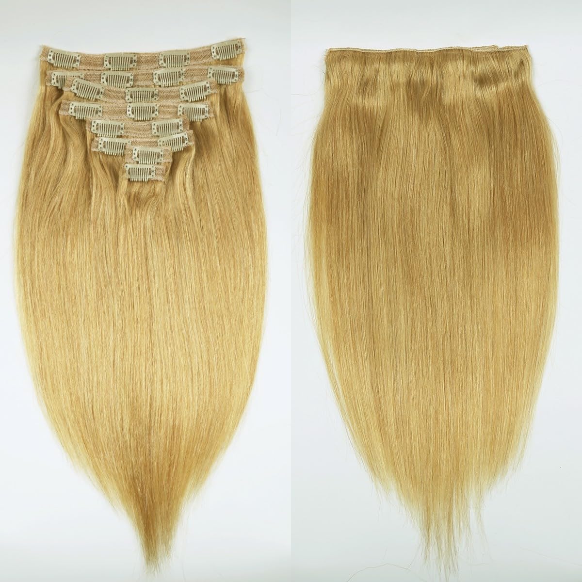 Sexycat Straight Hair Extensions Clip in 14 Inch 8Pcs 100g Clip in Hair Extensions Real Human Hair - Image 2