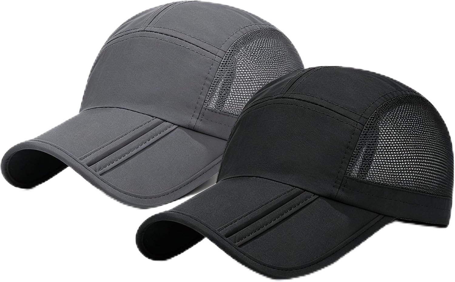 Folding Outdoor Hat Unstructured Design UPF 50+ Sun for Womens and Mens Baseball Cap (2 Packs) Hiking Travel Hats Sports caps