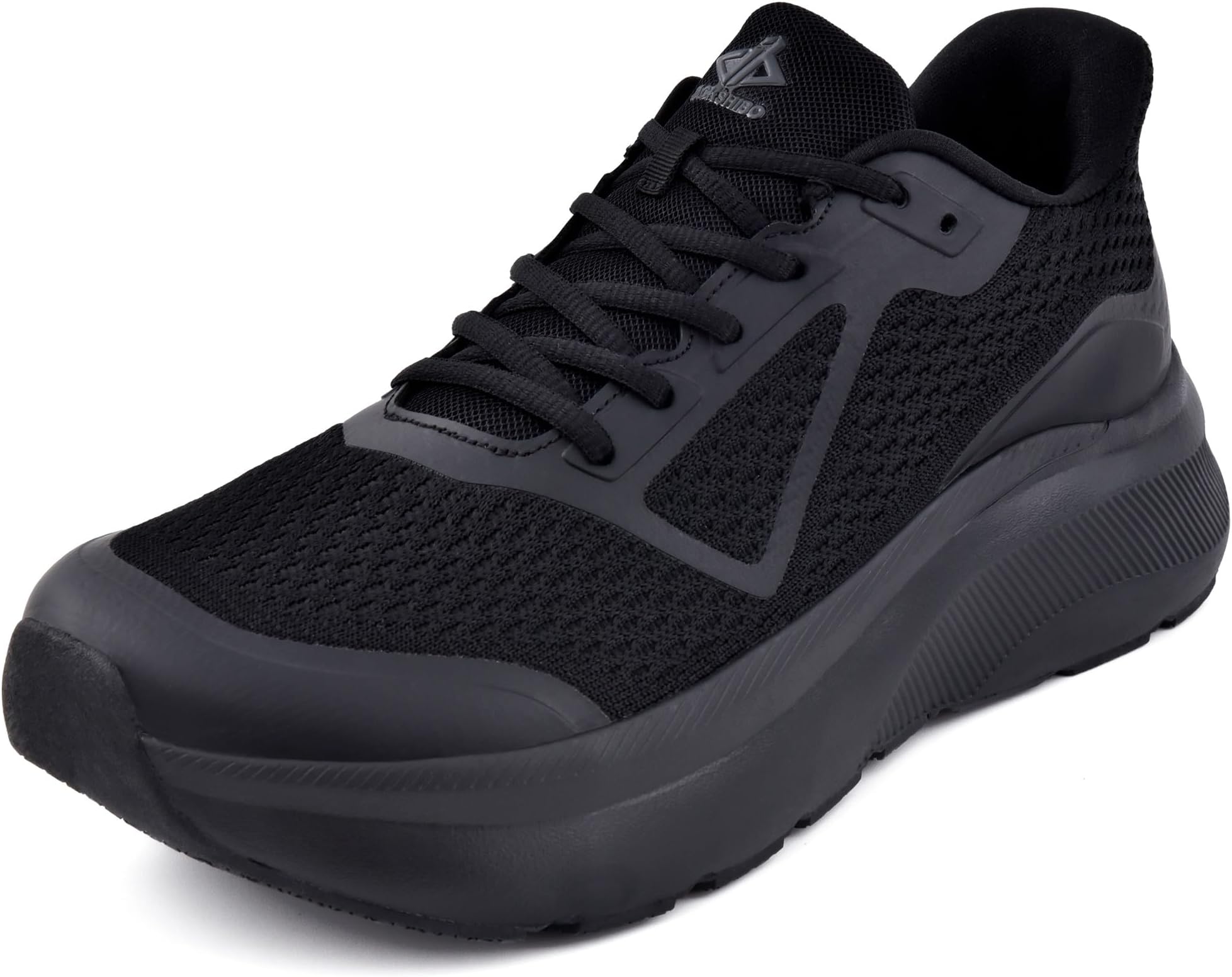 JACKSHIBOSlip in Hands Free Shoes for Men Slip On Wide Toe Box Shoes Running Walking Tennis Athletic Gym Workout Cross Training Sneakers with Cushion Zero Drop Sole