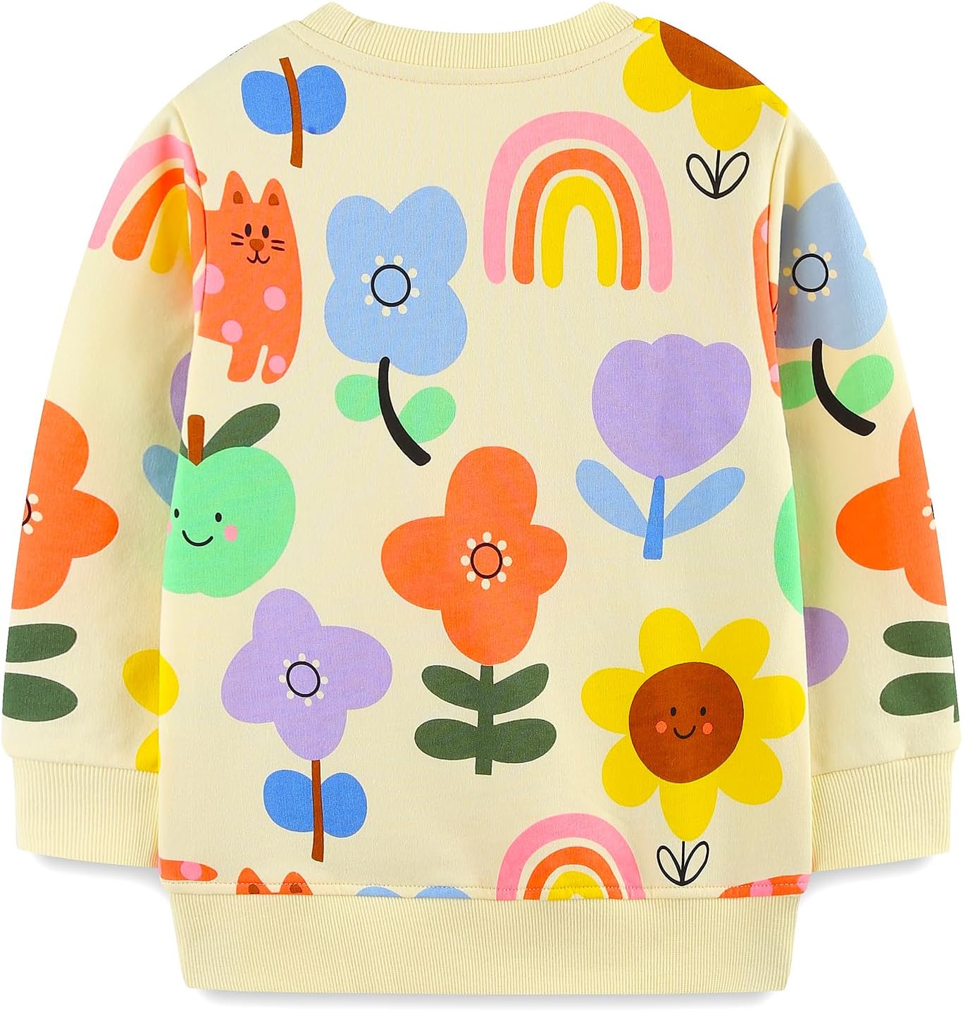 Bumeex 100% Cotton Toddler Girl's Cute Cartoon Long Sleeve Sweatshirt Clothes Clothing Outfits 2-7Y - Image 2