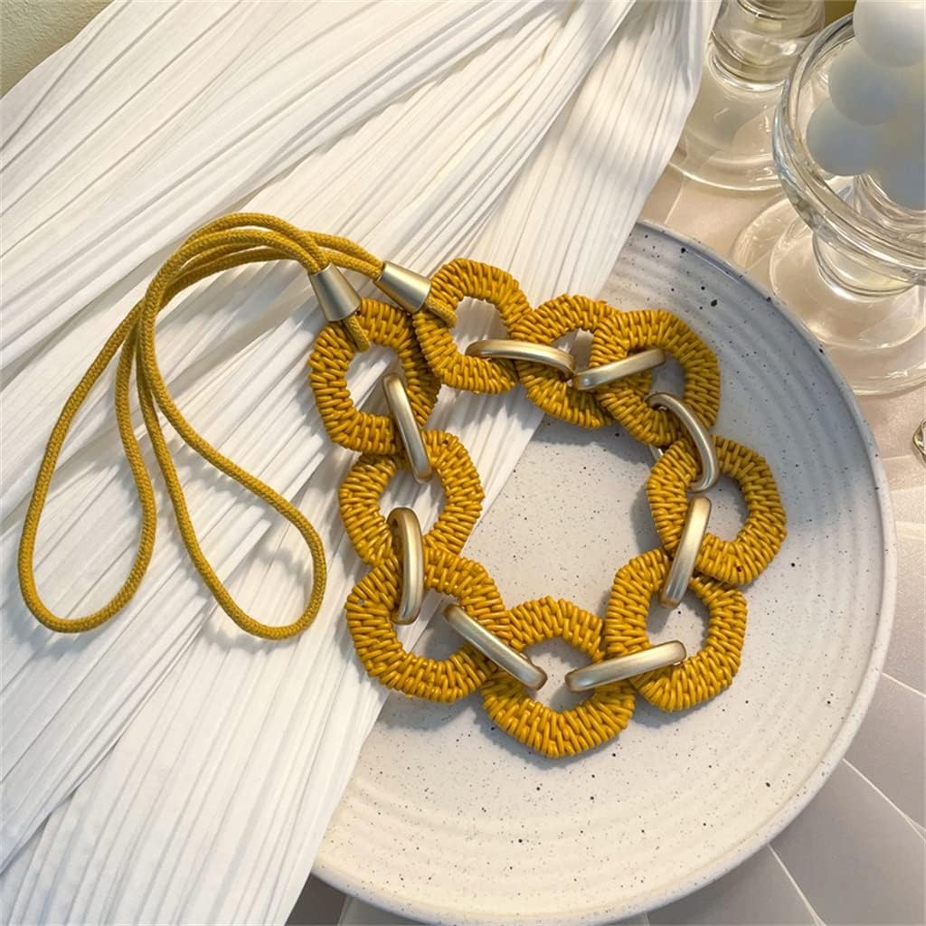 FMURY Curtain Tie Curtain Belt Accessories Curtain Holder Buckle Handmade Rope Home Decor(E)