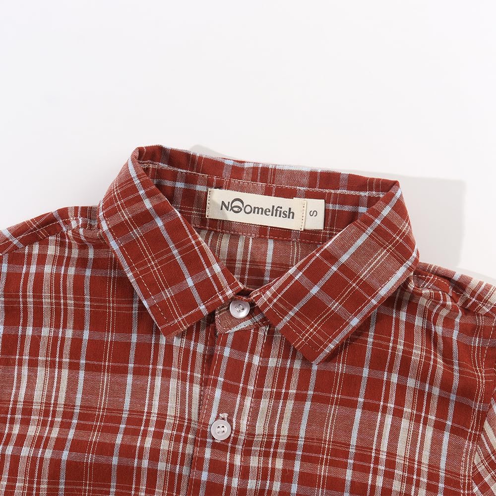 Noomelfish Girls Long Sleeve Button Down Shirt Tie Front Blouse Tops (5-14 Years) - Image 4