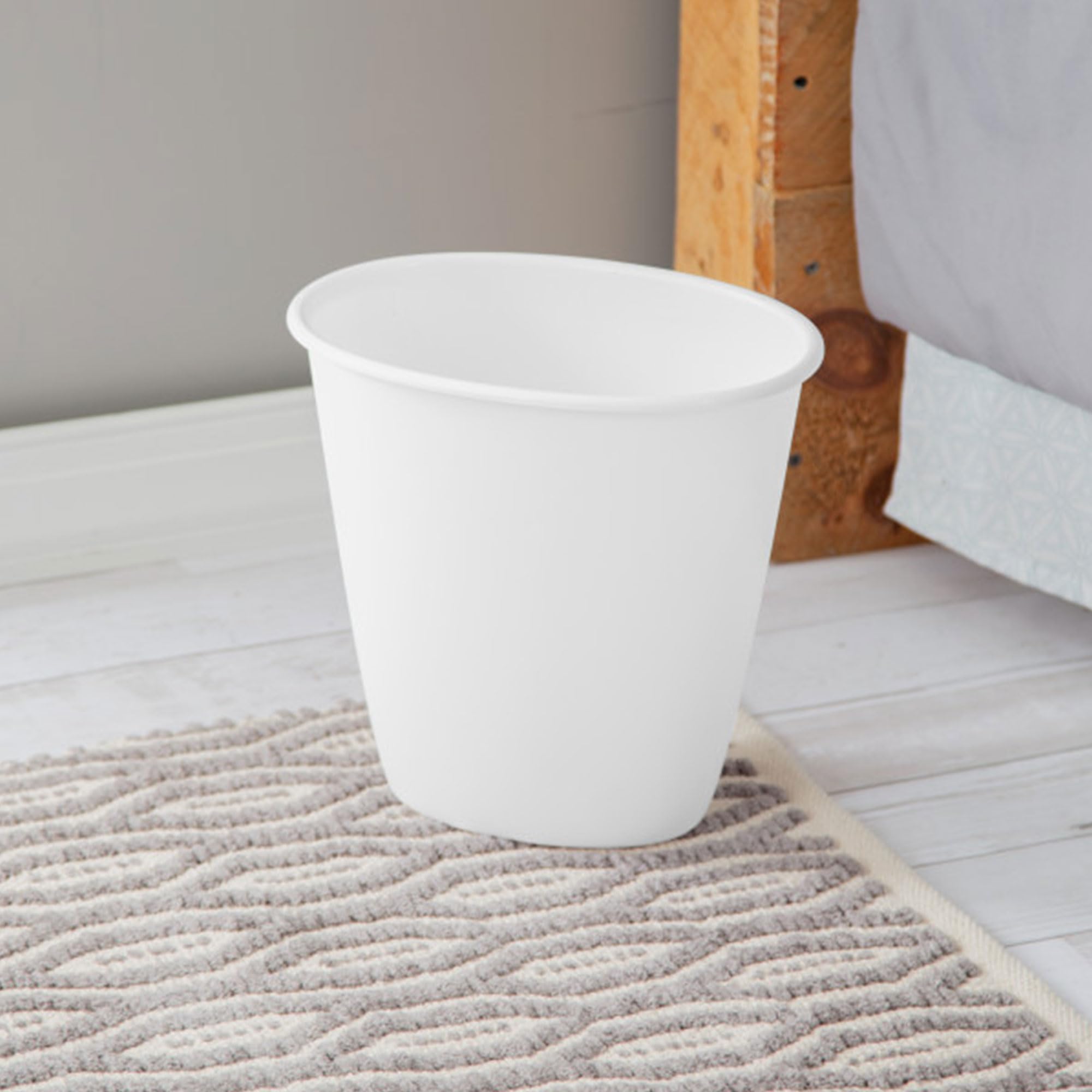 Sterilite 10118012 owalny kosz na śmieci 1,5 l / 5,7 l, biały, 12-pak