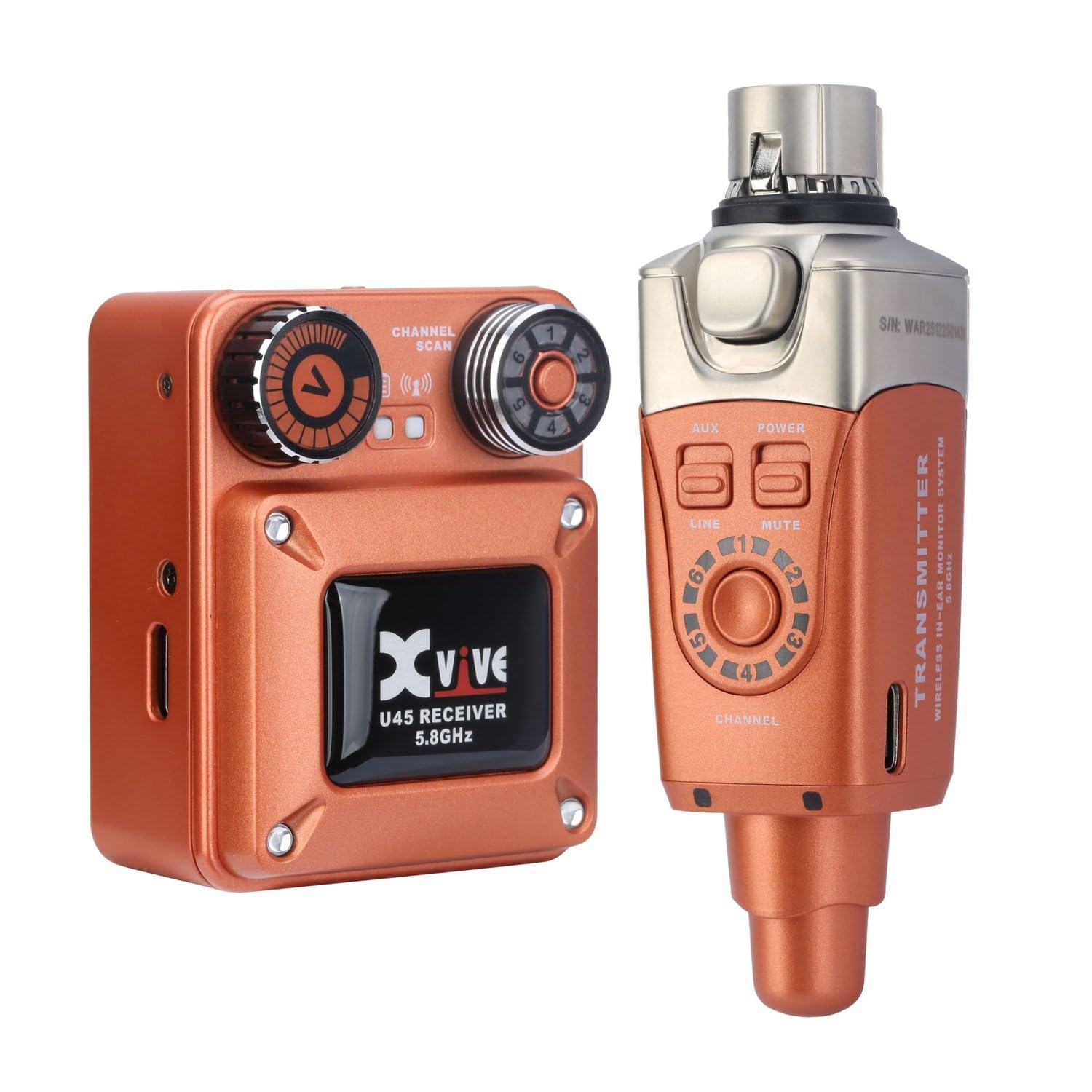 XVIVE U45 Wireless IN Ear System Orange LTD