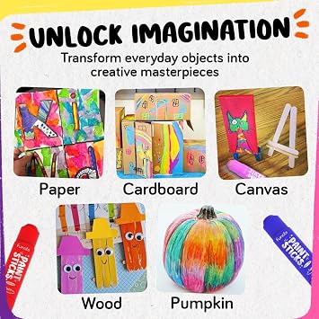 12 Tempera Paint Sticks with Toddler Scissor Skills Bundle
