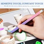 4 Pcs Stylus Pens for Touch Screens, 2-in-1 Gradient Stylus Pen for Tablets, Dual Tips (Thick and Thin), Universal Tablet Pen Compatible with iOS, Android, Capacitive Screens