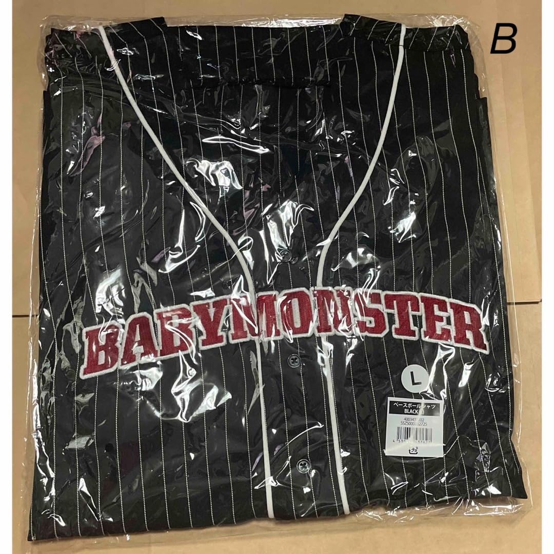 Amazon.co.jp: BABYMONSTER ベースボールシャツ BLACK Lサイズ B 