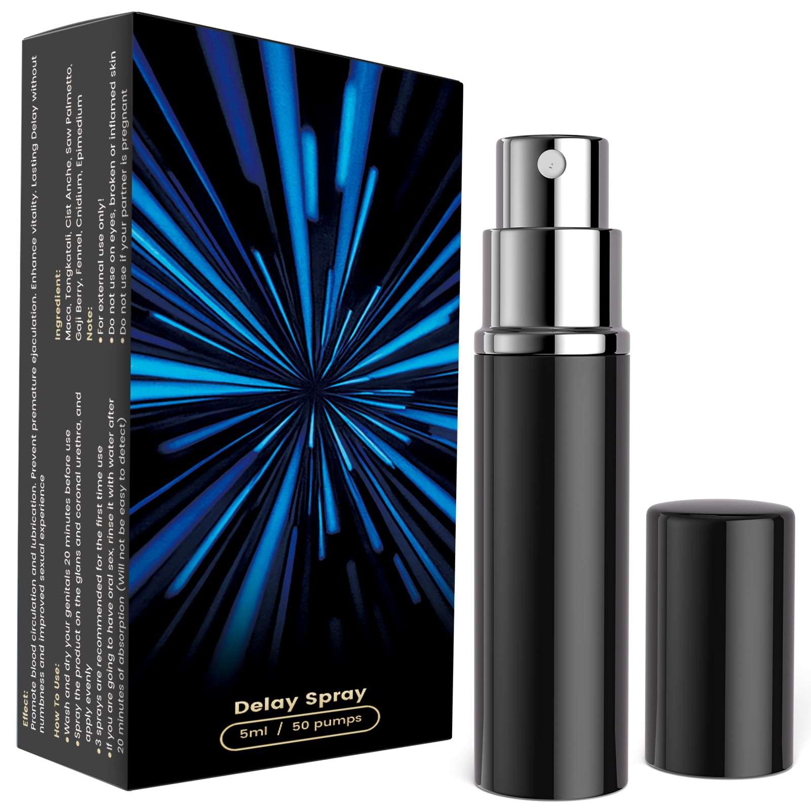 retardante eyaculación hombre，Spray Retardante para Hombres，Aumenta la Duración， Mejorar el Placer Natural 5 ml